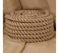 Jute Rope Natural 100% Jute 10m x 60mm Thick Heavy Braided Garden Twine forHome