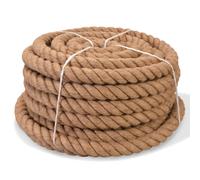 Jute Rope Natural 100% Jute 30 mm x 50 m Thick Garden Handrail Decking Soft Eco