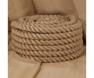 Jute Rope Natural 100% Jute 40mm x 5m Heavy-Duty Braided Garden Craft Rope Thick