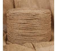 Jute Rope Natural 100% Jute 50m x 4mm Thick Braided Twine Craft Gardening Decor