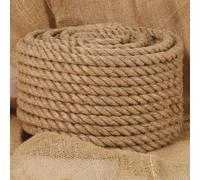Jute Rope Natural 100m 16mm Braided 100% Jute Cord Heavy Duty Weather Resistant