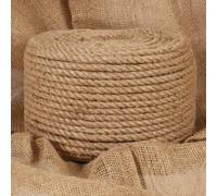 Jute Rope Natural 10mm x 25m Thick Braided 100% Jute Twine Rustic Garden for DIY