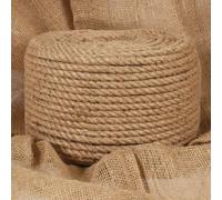Jute Rope Natural 12mm x 25m Thick Braided 100% Jute Twine for Crafts Garden Use