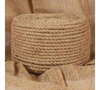 Jute Rope Natural 50m 12mm 100% Jute Twine Thick All-Weather Eco String Durable