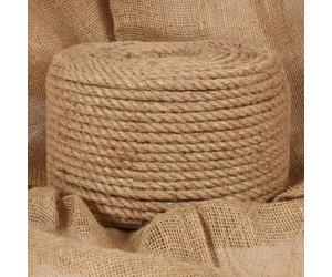 Jute Rope Natural 50m 12mm 100% Jute Twine Thick All-Weather Eco String Durable