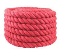 Jute Rope Red 40cm 3-Ply 100% Tossa Jute Rustic Garden DIY Strong Rope Natural.