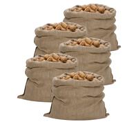 Jute Sack Natural 100x110cm 340gsm 5 Pack Heavy Duty Rustic Burlap Storage Multi