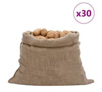 Jute sacks 30pc Natural 100x110cm 100% Jute Heavy Duty Garden Burlap Reinforced