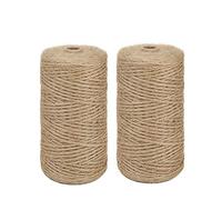 Jute Twines 328 Feet 2 Rolls Natural Bakers Twine 2Ply DIY Art and Crafts Linen String for Vintage Tags Photos Gifts Labels Tie Gardening Use