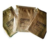 Jute Woven Bundles Coffee Bean Sacks Kitchen Sundries Peas Sacks Date Record Natural Burlap Bags Drawstring Reusable (3pc,5.9" X 4.13")