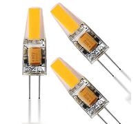 JUTHREE 3-pack G4 6W AC/DC 12V LED bulbs, 6W 600 lumens, 360 degrees beam angle, equals 40-60W G4 halogen incandescent lamp, not dimmable(cold white)