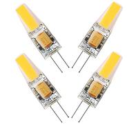 JUTHREE G4 6W LED Light Bulbs, 12-24V AC, Equivalent to 40-60W Halogen, 600LM G4 Capsule Light Bulb, Daylight White 4 Packs