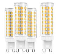 JUTHREE G9 LED Bulb Dimmable 10W Equivalent 100W Halogen, 1000LM G9 Bi Pin Base LED, 1000LM Light, AC 220-240V CRI 80+, 360 Degree Beam Angle (4 Pack)(Cold white)