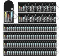 Jutom 120 Set Mini Screwdriver Keychain Set Bulk Includes 3 Mini Screwdrivers in a Portable Pouch with Snap with Hook Bulk Adult Men Employee Coworkers Gifts for Birthday Tool Party Favors Prize