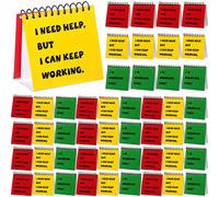 Jutom 48 Pcs I Need Help Mini Flip Chart for Teacher Need Classroom Management Tools Teacher Incentives Self Assessment Cards for Kids Toddlers Students Behavior School Supplies
