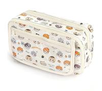 JUTOROSY Cute Pencil Case, Pencil Pouch with Zipper, Pen Case Large Capacity Stationery Bag for Cartoon Aesthetic School Supplies, Makeup Bag, Box Organizer for Office Desk Accessories.