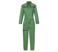jutrisujo Costume Women Flight Suit Air Force Fighter Pilot Adult Wingman Jumpsuit Halloween Cosplay Party Work Clothes Army Green XL