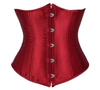 jutrisujo Weinrot Underbust Corset Tops for Women Plus Size Waist Boned Burlesque Outfit Underboob Corsets Ladies Weinrot M