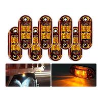 Jutta 4/8/12pc Size Marker Light, 12/24 V IP65 Amber Yellow LED Side Marker Indicator Lamp Universal For Truck Trailer Van Caravan Lorry Car Bus Boat (8)