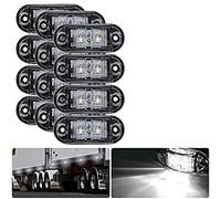 Jutta 4/8/12pc Size Marker Light, 12/24 V IP65 White LED Side Marker Indicator Lamp Universal For Truck Trailer Van Caravan Lorry Car Bus Boat (12)