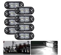 Jutta 4/8/12pc Size Marker Light, 12/24 V IP65 White LED Side Marker Indicator Lamp Universal For Truck Trailer Van Caravan Lorry Car Bus Boat (8)