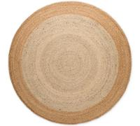 The Rugs Jutta Reversible Jute Flatweave Round Rug Hand Woven Living Room In Beige