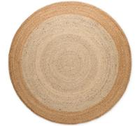 The Rugs Jutta Reversible Jute Flatweave Round Rug Hand Woven Living Room In Beige