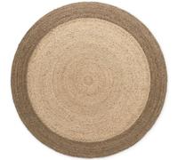 The Rugs Jutta Reversible Jute Flatweave Round Rug Hand Woven Living Room In Brown