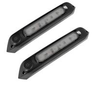 JUTTAUTO 12V Caravan Exterior Awning Light, Campervan Porch LED Wall Lamp with Touch Switch, 8W IP65 Waterproof Outdoor Side Door Strip Lamp for RV Boat Marine Truck Camping Van T4 T5 (2*Black)