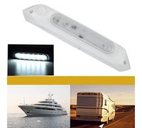 JUTTAUTO 12V LED Caravan Awning Light, 8W Exterior Door Porch Wall Lamp, 6000K RV Outdoor Light with Touch Switch for Boat Marine Truck Motorhome Camping Van (1*White)