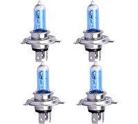 JUTTAUTO 4Pcs H4 100W 6000K Halogen Headlight Bulbs 12V White Xenon Light Super Bright Low Beam led Light Car Accessories