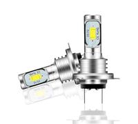 JUTTAUTO H7 LED Headlight Bulbs 4000 Lumens Bright LED Light, 6000K Cool White Fog Light Conversion Kit IP68 Waterproof, Quick Installation, Pack of 2