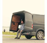 JUTTAUTO T5 Rear Barn Door Awning Cover Heavy Duty Oxford Fabric Large Size Waterproof Sun Shade Protection Fit Transporter T4 T5.1 T6 FO/RD Tra/nsit VAN MK7 Accessories,Black