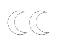 JUTTIRA 12 Inch Metal Moon Hoops, 2 Pcs Large Half Moon Hoops 30cm for Crafts, Macrame, Wire Wreath, Suncatcher, Wall Decor