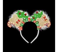 JUTTIRA Merry Christmas Headbands Christmas Tree Hair Band Gingerbread Headdress, Snow White Headbands Xmas Hair Hoop Red Green White Head Bopper, Santa Headpieces Princess Headwear For Women Girls