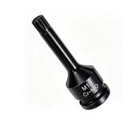 Juttzzei 1/2" Drive x M10 (10mm) Impact Triple Square Spline Bit Socket, 78mm Length 12 Point M8 Spline Bit Socket, Premium CR-MO Steel 10mm Sockets 1/2 for Torque Wrench, Ratchet Wrench