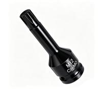 Juttzzei 1/2" Drive x M12 (12mm) Impact Triple Square Spline Bit Socket, 78mm Length 12 Point M8 Spline Bit Socket, Premium CR-MO Steel 12mm Sockets 1/2 for Torque Wrench, Ratchet Wrench
