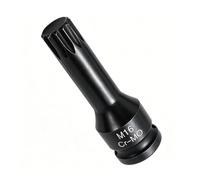 Juttzzei 1/2" Drive x M16 (16mm) Impact Triple Square Spline Bit Socket, 78mm Length 12 Point M16 Spline Bit Socket, Premium CR-MO Steel 16mm Sockets 1/2 for Torque Wrench, Ratchet Wrench