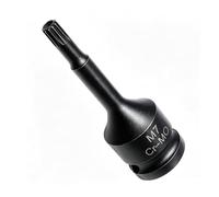 Juttzzei 1/2" Drive x M7 (7mm) Impact Triple Square Spline Bit Socket, 78mm Length 12 Point M7 Spline Bit Socket, Premium CR-MO Steel 7mm Sockets 1/2 for Torque Wrench, Ratchet Wrench