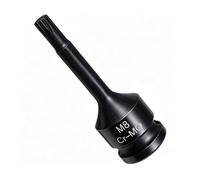 Juttzzei 1/2" Drive x M8 (8mm) Impact Triple Square Spline Bit Socket, 78mm Length 12 Point M8 Spline Bit Socket, Premium CR-MO Steel 8mm Sockets 1/2 for Torque Wrench, Ratchet Wrench