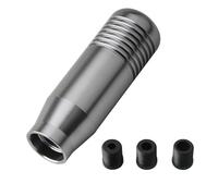 Juttzzei Car Gear Shift Knob, 8.5 CM Universal Gear Knob, Manual 5 Speed 6 Speed Gear Stick Knob, Premium Aluminum Gear Stick Shifter Lever with 3 Adapters for Most Manual Automatic Vehicles(Silver)