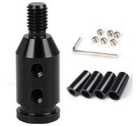 Juttzzei Car Gear Shift Knob Adapter, M10x1.5 Universal Gear Knob Adapter, Upgraded Aluminum Gear Stick Shifter Adapter with 4 Fittings 8mm 10mm 11mm 12mm for Non Threaded Shift Knob-Black