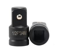 Juttzzei Impact Socket Adapter, 1/2 Inch Drive (F) x 3/4 Inch (M) Socket Adapter, Premium Black Chrome Vanadium Steel 1/2" x 3/4" Impact Socket Reducer for Use with Air Impact Wrenches, Breaker Bars