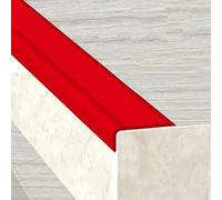 JUUBND Stair Nosing Edge Trim L-Shaped Stair Edge Protector, Width 4X1.5cm Stair Edging Rubber Strips, Step Edging Rubber Strips, Easy to Install-Red||10m