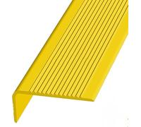 JUUBND Stair Nosing Edge Trim Stair Treads, Stair Profile Stair Nosing, Width 3X7cm, Stair Edge Protector, Non-Slip Rubber Stair Treads for Outdoor-Yellow||1.4m