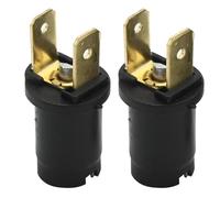 JUUDDENPARTS 2Pcs 170790 Side Lamp Light Bulb Holders, Push-In Lamp Bulb Socket for 6V/12V/24V Ba9s 989/233 Bulb, Replacement for Cars Motorcycles Scooters