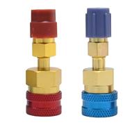 JUUDDENPARTS 2Pcs R1234YF Quick Couplers Kit, R1234YF to R134A Conversion Adapters, High/Low Side Coupler Connectors for Car AC System Evacuation and Recharging