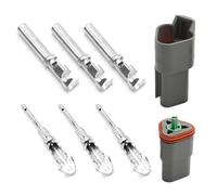 JUUDDENPARTS 3-Pin DT Connector Kit, Auto Waterproof Multi Plug Electrical Wire Connector for Motorcycle, Truck, Car, Boats, Scooter, Caravans (1 Set)