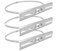 JUUDDENPARTS 3 Set Pole Mounting Kits, 304 Stainless Brackets with Adjustable Clamps, Post Fixing Kit, Suitable for Outdoor Waterproof Junction Boxes and Electrical Equipment Installation