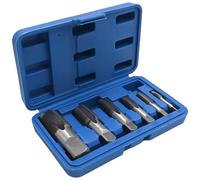 JUUDDENPARTS 6 Piece NPT Pipe Tap Set with Six Sizes 1in, 3/4in, 1/2in, 3/8in, 1/4in, and 1/8in, Suitable for Piping, Automotive, and Construction Applications